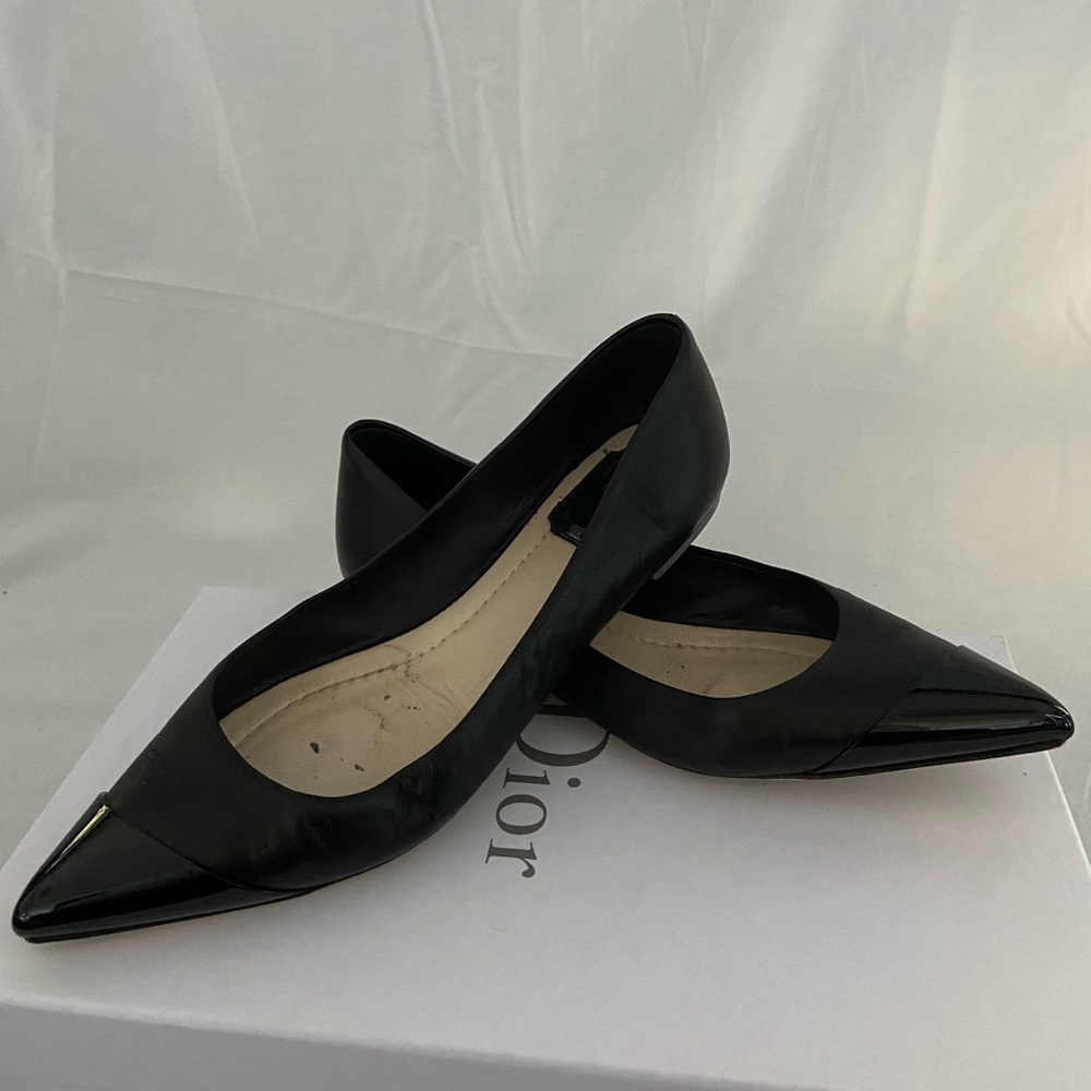 DIOR metal point ballerina flats